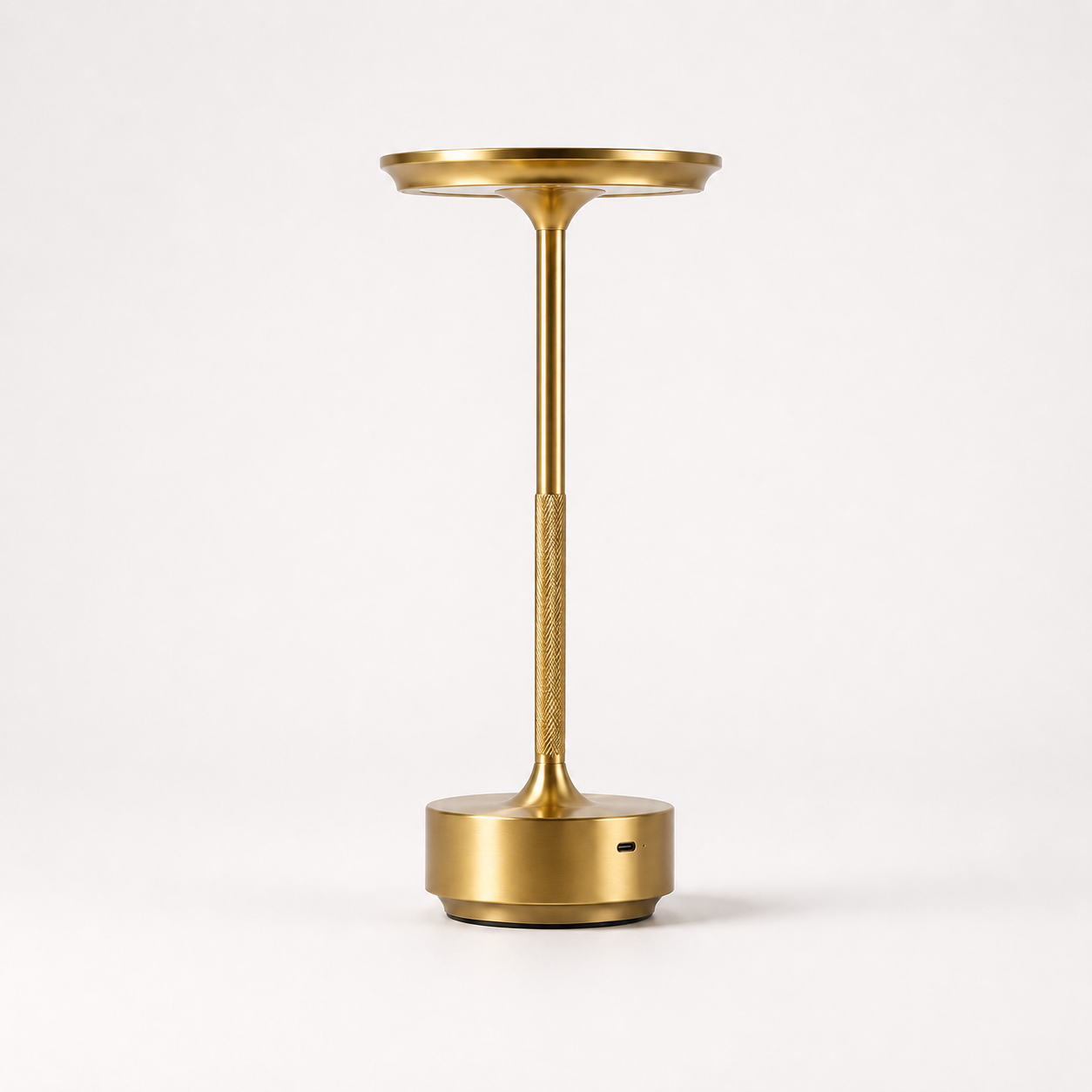 Silver Celeste Rechargeable Touch Table Lamp on a clean white background